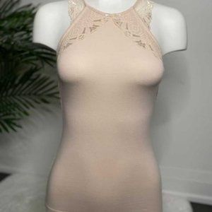 Cream lace tank